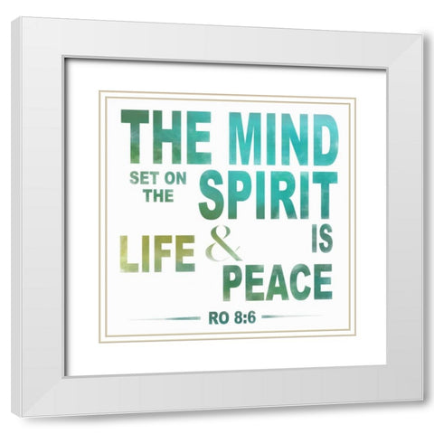 The Mind White Modern Wood Framed Art Print with Double Matting by Greene, Taylor