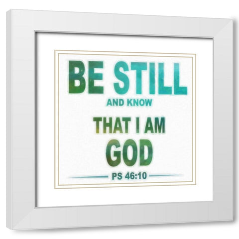 Be Still White Modern Wood Framed Art Print with Double Matting by Greene, Taylor