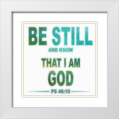 Be Still White Modern Wood Framed Art Print with Double Matting by Greene, Taylor