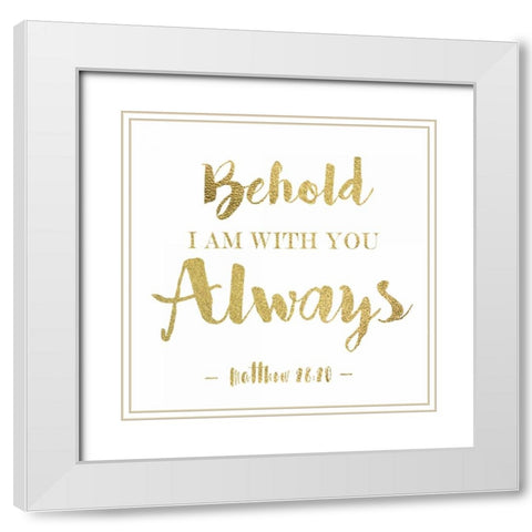 Behold White Modern Wood Framed Art Print with Double Matting by Greene, Taylor