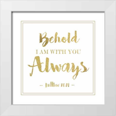 Behold White Modern Wood Framed Art Print with Double Matting by Greene, Taylor