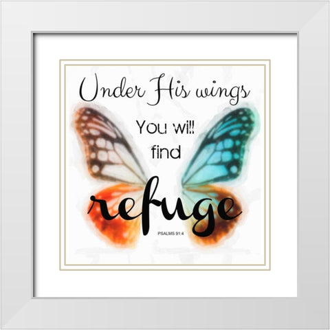 Under His Wings White Modern Wood Framed Art Print with Double Matting by Greene, Taylor