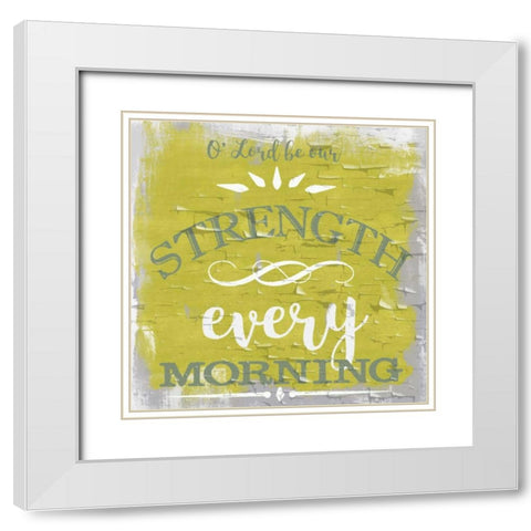 Be Our Strength Rustic Yellow White Modern Wood Framed Art Print with Double Matting by Greene, Taylor