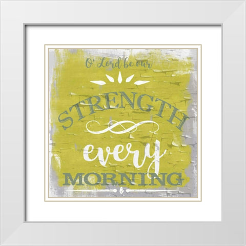 Be Our Strength Rustic Yellow White Modern Wood Framed Art Print with Double Matting by Greene, Taylor