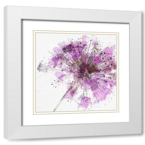 Modern Lilac II White Modern Wood Framed Art Print with Double Matting by Greene, Taylor