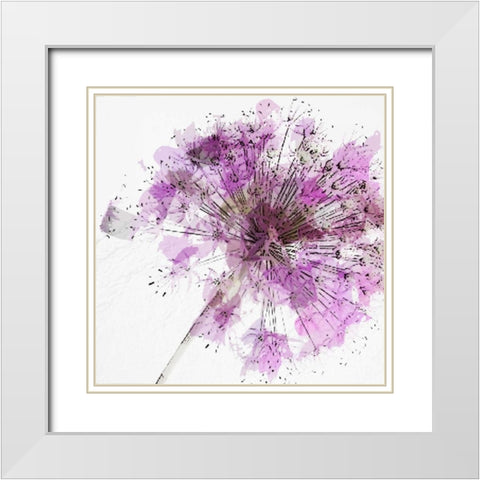 Modern Lilac II White Modern Wood Framed Art Print with Double Matting by Greene, Taylor
