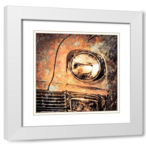 Rusted Car 1 White Modern Wood Framed Art Print with Double Matting by Greene, Taylor