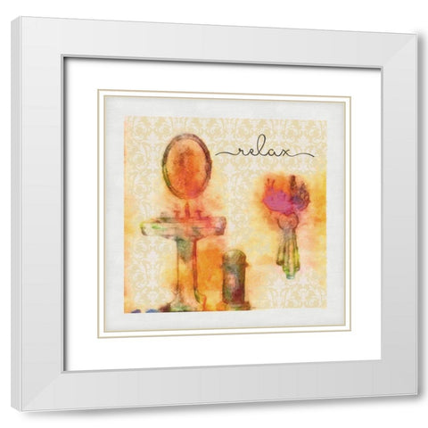 BATH SKETCH I White Modern Wood Framed Art Print with Double Matting by Greene, Taylor