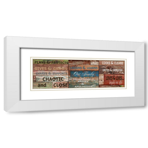 Rustic Rules B White Modern Wood Framed Art Print with Double Matting by Greene, Taylor