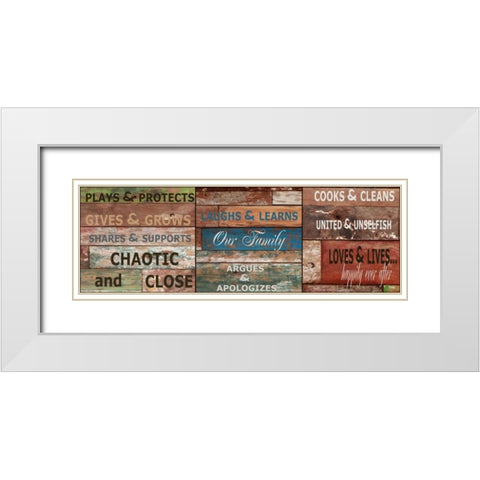 Rustic Rules B White Modern Wood Framed Art Print with Double Matting by Greene, Taylor