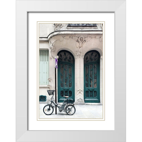 Art Nouveau Door White Modern Wood Framed Art Print with Double Matting by Telik, Tracey