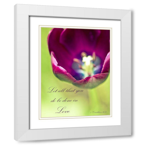 Queen of The Night White Modern Wood Framed Art Print with Double Matting by Telik, Tracey
