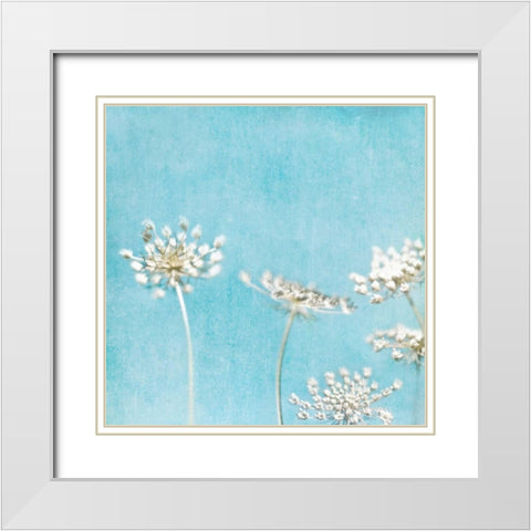 Queens Texture 40 White Modern Wood Framed Art Print with Double Matting by Telik, Tracey