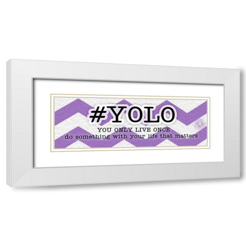 YOLO Instaquote White Modern Wood Framed Art Print with Double Matting by Pazan, Tony