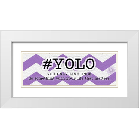 YOLO Instaquote White Modern Wood Framed Art Print with Double Matting by Pazan, Tony