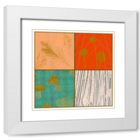 Vivid Patch A White Modern Wood Framed Art Print with Double Matting by Pazan, Tony