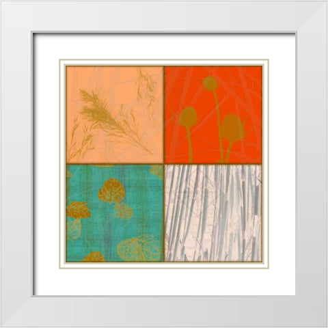 Vivid Patch A White Modern Wood Framed Art Print with Double Matting by Pazan, Tony