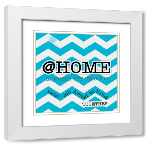 HOME White Modern Wood Framed Art Print with Double Matting by Pazan, Tony