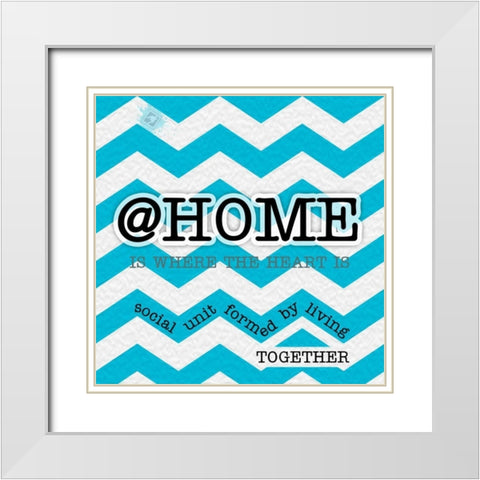HOME White Modern Wood Framed Art Print with Double Matting by Pazan, Tony