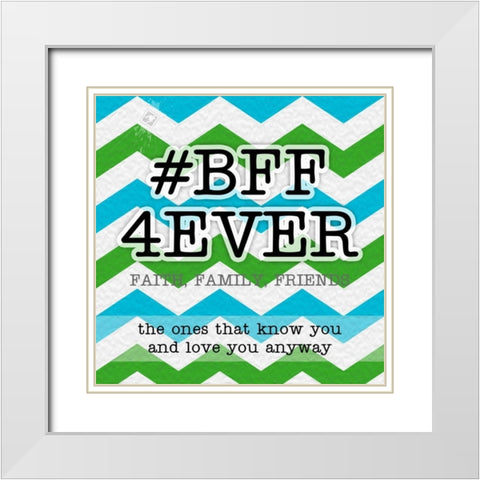 BFF White Modern Wood Framed Art Print with Double Matting by Pazan, Tony