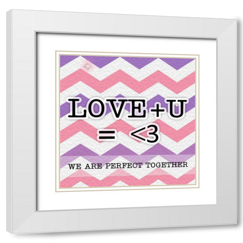 Love U Instaquote White Modern Wood Framed Art Print with Double Matting by Pazan, Tony