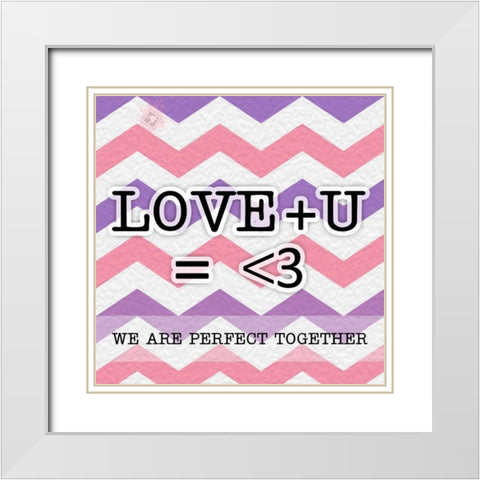 Love U Instaquote White Modern Wood Framed Art Print with Double Matting by Pazan, Tony