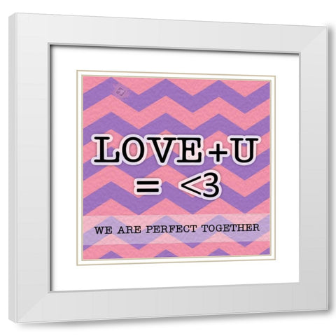 Perfect Together White Modern Wood Framed Art Print with Double Matting by Pazan, Tony