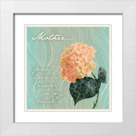 Forever Hydrangea White Modern Wood Framed Art Print with Double Matting by Pazan, Tony