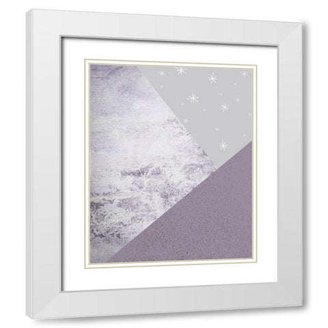 Purple Mountains 1 White Modern Wood Framed Art Print with Double Matting by Urban Epiphany