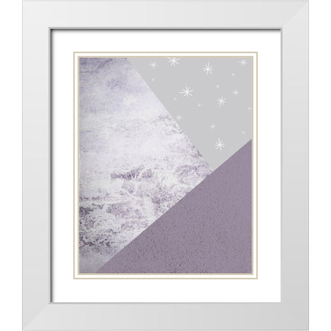 Purple Mountains 1 White Modern Wood Framed Art Print with Double Matting by Urban Epiphany