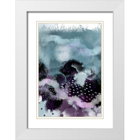 Evolving Ocean Part 1 White Modern Wood Framed Art Print with Double Matting by Urban Epiphany