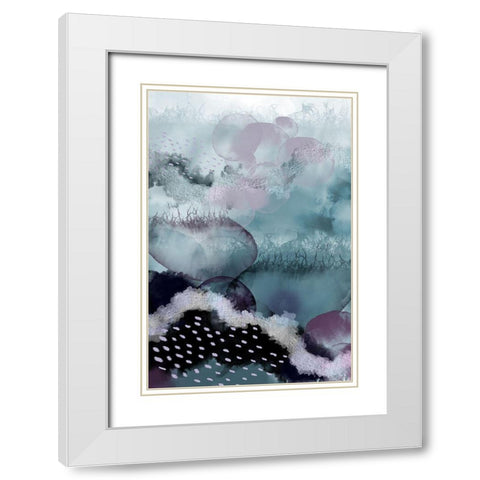 Evolving Ocean Part 2 White Modern Wood Framed Art Print with Double Matting by Urban Epiphany