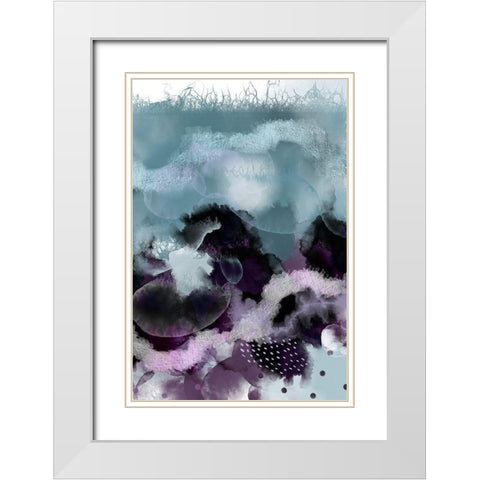 Evolving Ocean Part 3 White Modern Wood Framed Art Print with Double Matting by Urban Epiphany