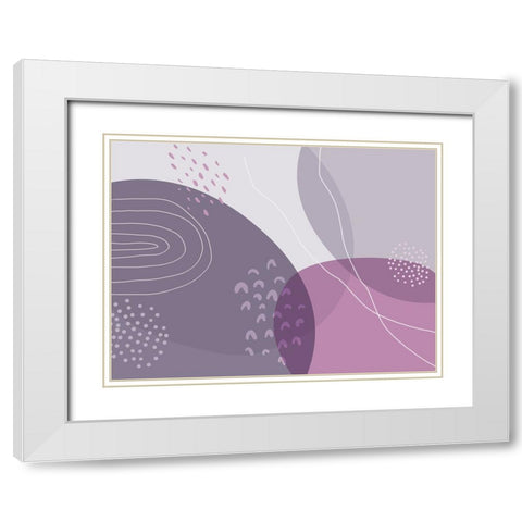 Enlightened Abstract 4 White Modern Wood Framed Art Print with Double Matting by Urban Epiphany