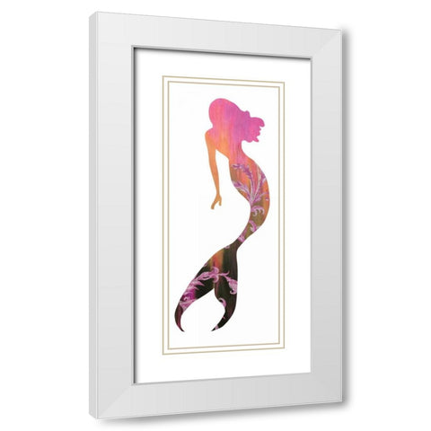 Mermaid White Modern Wood Framed Art Print with Double Matting by Brown,Victoria