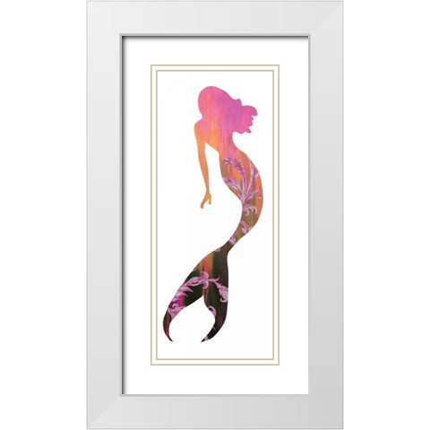 Mermaid White Modern Wood Framed Art Print with Double Matting by Brown,Victoria