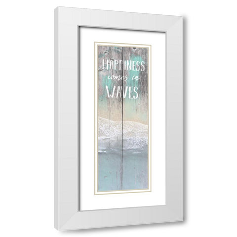 Coastal 4 White Modern Wood Framed Art Print with Double Matting by Brown, Victoria