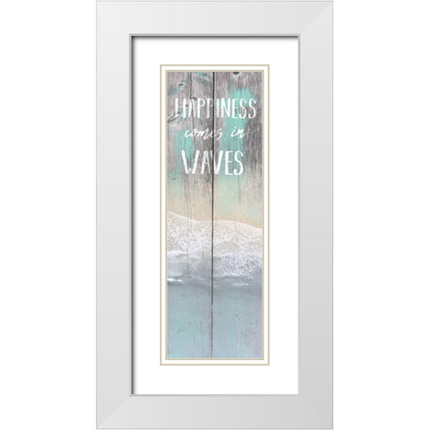 Coastal 4 White Modern Wood Framed Art Print with Double Matting by Brown, Victoria