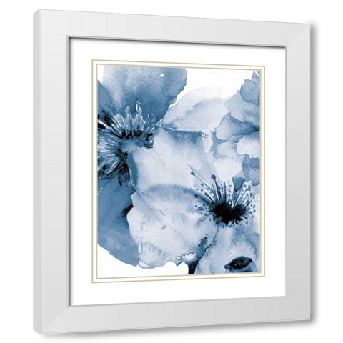 Raining Flowers 2 White Modern Wood Framed Art Print with Double Matting by Brown, Victoria