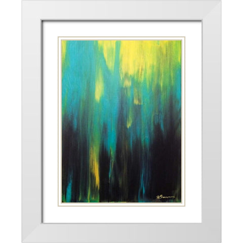 Northern Lights White Modern Wood Framed Art Print with Double Matting by Brown, Victoria