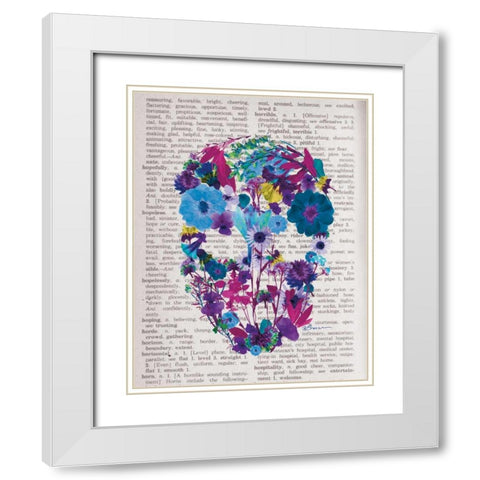 Skull 1 White Modern Wood Framed Art Print with Double Matting by Brown, Victoria