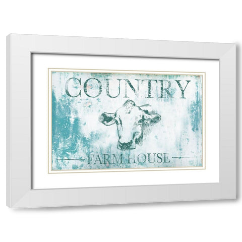 Farm House White Modern Wood Framed Art Print with Double Matting by Brown, Victoria