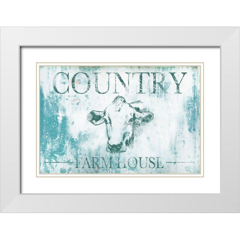 Farm House White Modern Wood Framed Art Print with Double Matting by Brown, Victoria
