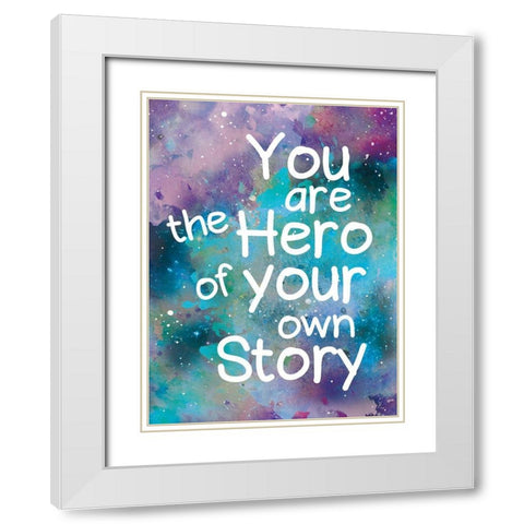 Galaxy Hero White Modern Wood Framed Art Print with Double Matting by Brown, Victoria
