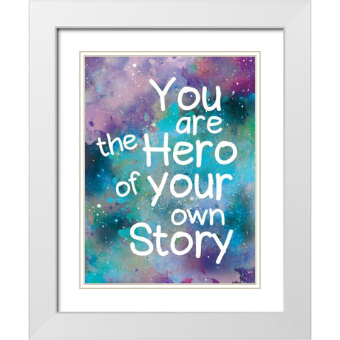 Galaxy Hero White Modern Wood Framed Art Print with Double Matting by Brown, Victoria