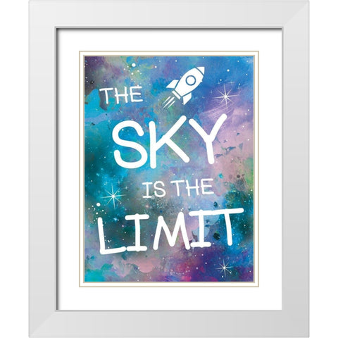 Galaxy Sky White Modern Wood Framed Art Print with Double Matting by Brown, Victoria