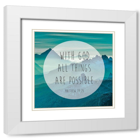 Matthew 19-26 2 White Modern Wood Framed Art Print with Double Matting by Brown, Victoria