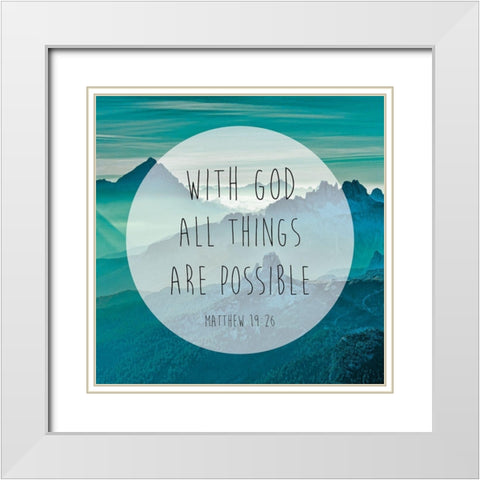 Matthew 19-26 2 White Modern Wood Framed Art Print with Double Matting by Brown, Victoria