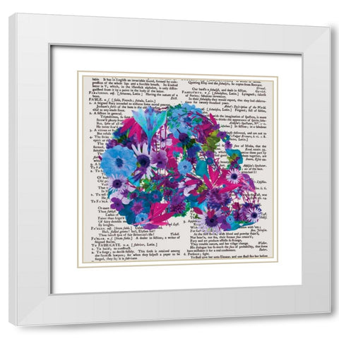 Skull 1.2 White Modern Wood Framed Art Print with Double Matting by Brown, Victoria