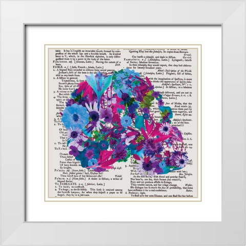 Skull 1.2 White Modern Wood Framed Art Print with Double Matting by Brown, Victoria